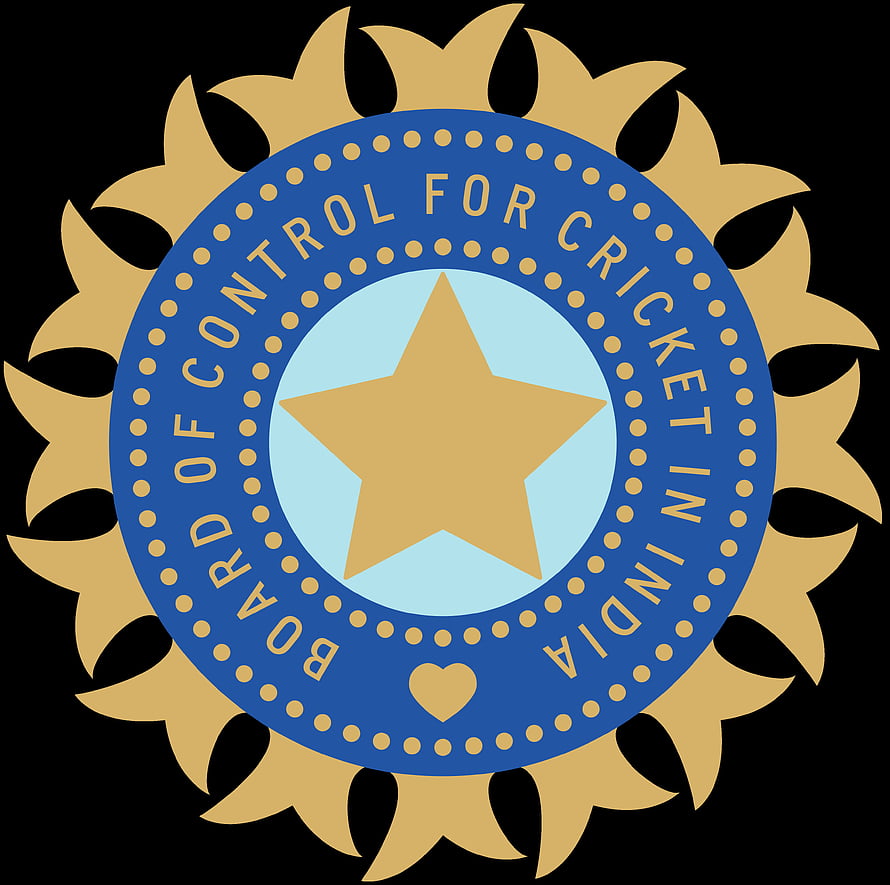 Board of Control for Cricket in India Emblem with Golden Star and Sunburst Design HD wallpaper