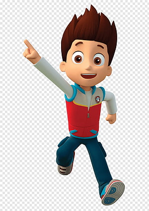 Paw Patrol Ryder 3D Character Illustration in Red Vest and Blue Jeans HD phone wallpaper