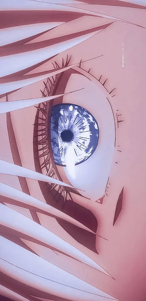 Satoru Gojo Close-Up Eye Detail From Jujutsu Kaisen Anime HD phone wallpaper