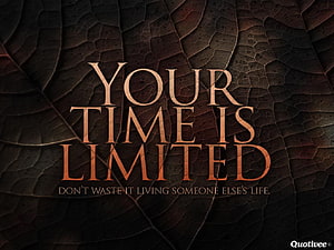 Dark Leaf Vein Background with Motivational Quote About Living Life Fully HD wallpaper