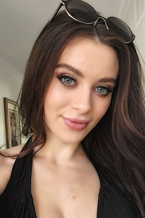 Lana Rhoades Close-Up Portrait With Sunglasses On Head And Black Top HD phone wallpaper