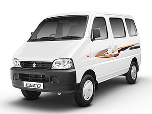 White Maruti Suzuki Eeco Passenger Van with Side Decals on White Background HD wallpaper