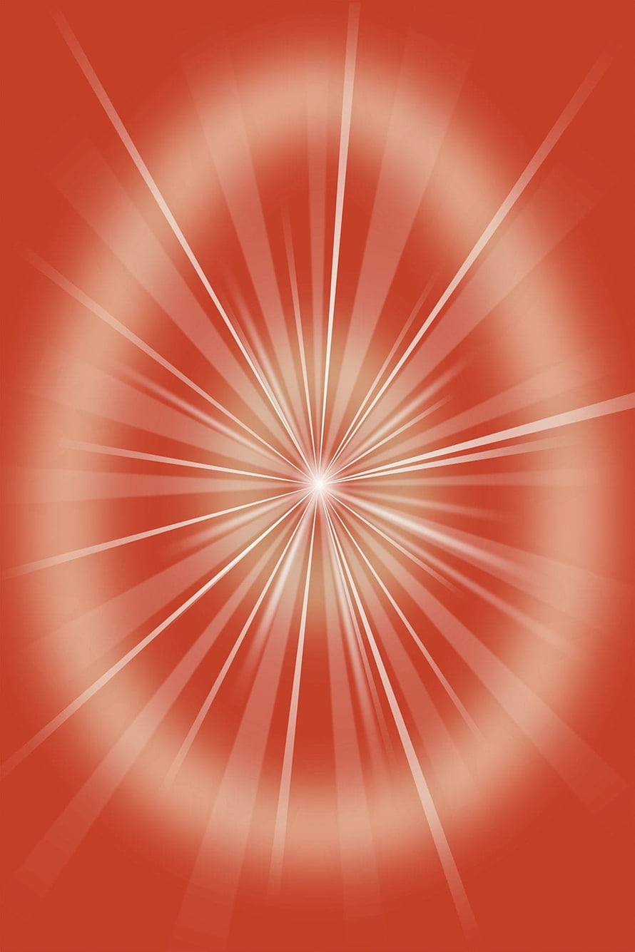 Radiant White Light Burst on Warm Red Background with Soft Glow and Minimalist Rays HD phone wallpaper