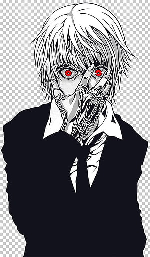 Kurapika from Hunter x Hunter with Chained Hands and Red Eyes HD phone wallpaper