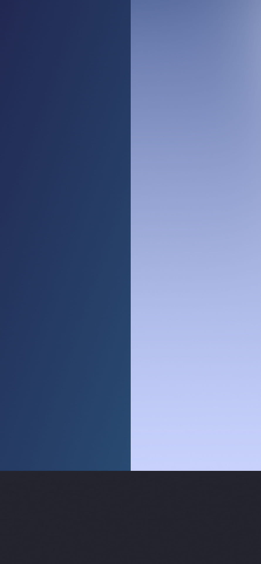 Minimalist Split Screen Wallpaper in Deep Navy and Soft Periwinkle Blue Tones HD phone wallpaper