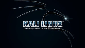 Kali Linux Official Logo with Stylized Dragon on Dark Background HD wallpaper