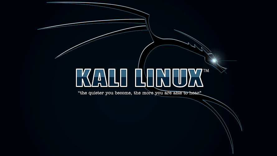 Kali Linux Official Logo with Stylized Dragon on Dark Background HD wallpaper