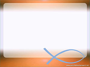 Minimalist Christian Worship Presentation Slide with Blue Fish Symbol HD wallpaper