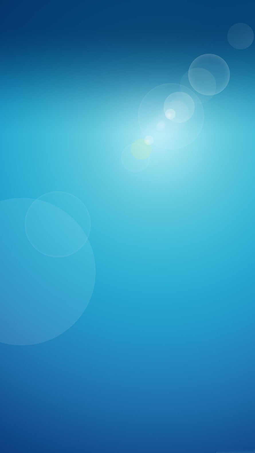 Abstract Blue Gradient with Soft Lens Flare and Bokeh Light Circles HD phone wallpaper