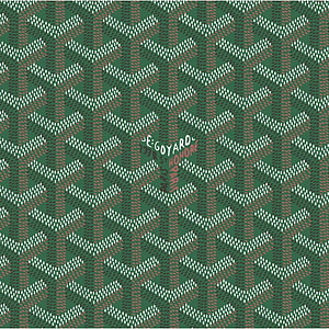 Goyard Green Chevron Pattern with Central Brand Logo and Paris Text HD phone wallpaper