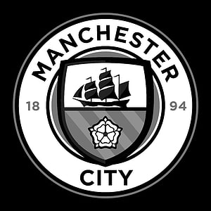 Manchester City FC Official Club Crest Monochrome Emblem Design HD phone wallpaper
