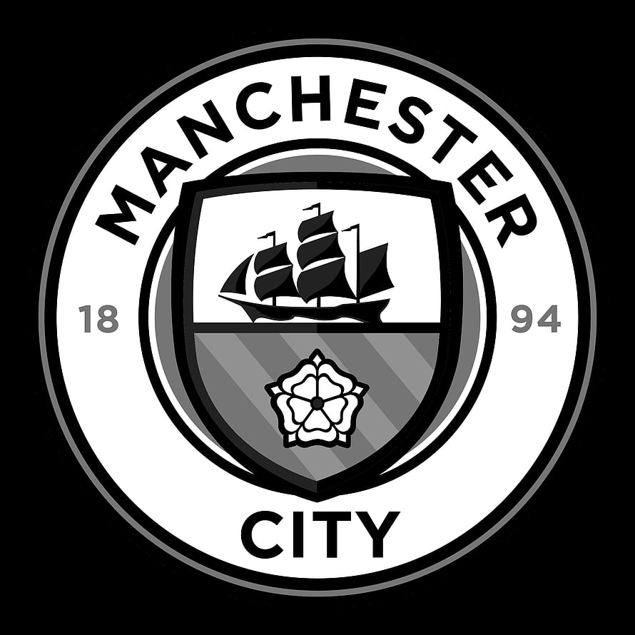 Manchester City FC Official Club Crest Monochrome Emblem Design HD phone wallpaper