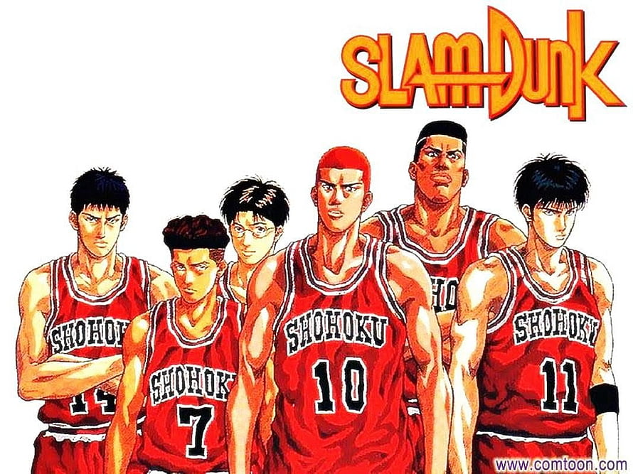 Slam Dunk Shohoku Basketball Team Anime Illustration HD wallpaper