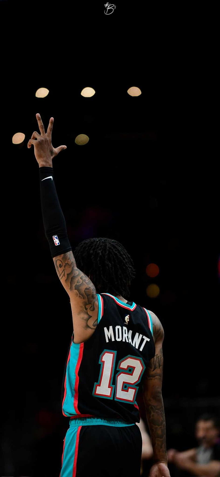 Ja Morant Memphis Grizzlies Jersey 12 Back View Dark Arena HD phone wallpaper