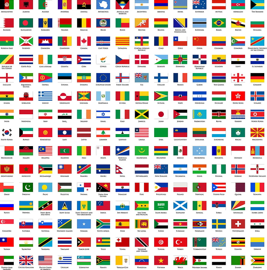 Complete Collection of National Flags From Every Country Around the World HD phone wallpaper