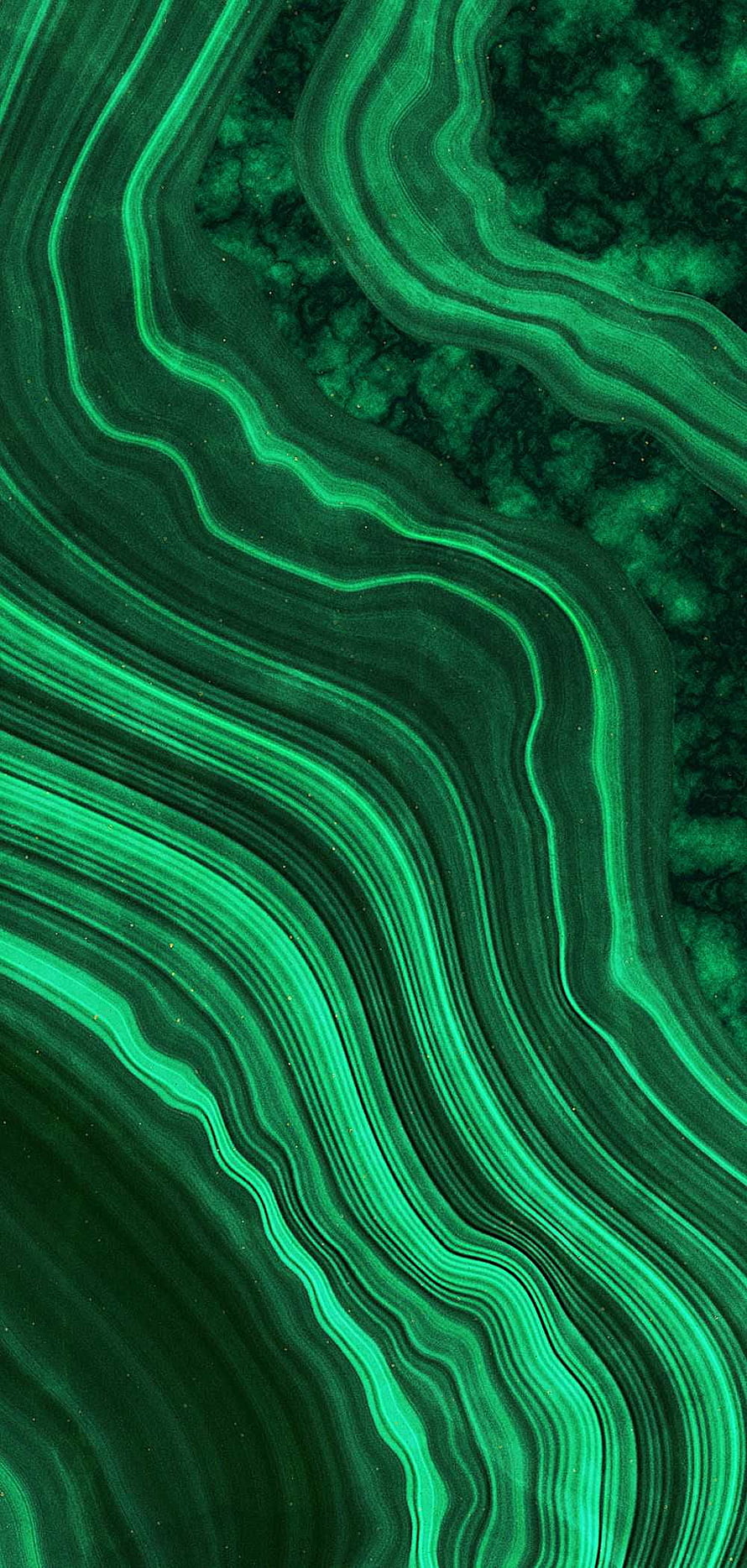 Emerald Green Flowing Marble Texture with Organic Wavy Patterns and Deep Tonal Layers HD phone wallpaper