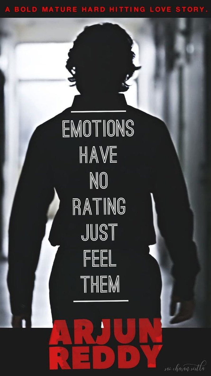 Arjun Reddy Movie Poster Featuring Silhouette and Emotional Quote HD phone wallpaper