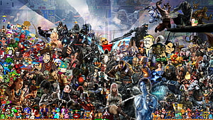 Massive Video Game Character Collage Featuring Iconic Heroes and Villains HD wallpaper