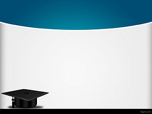 Minimalist Graduation Cap on White and Blue Background HD wallpaper