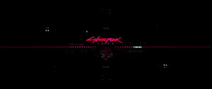 Cyberpunk 2077 Glitch Art Logo on Black Background with Red Digital Distortion HD wallpaper