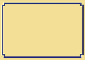 Minimalist Geometric Border Design with Soft Yellow Background and Navy Blue Frame HD wallpaper