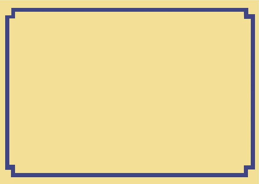 Minimalist Geometric Border Design with Soft Yellow Background and Navy Blue Frame HD wallpaper