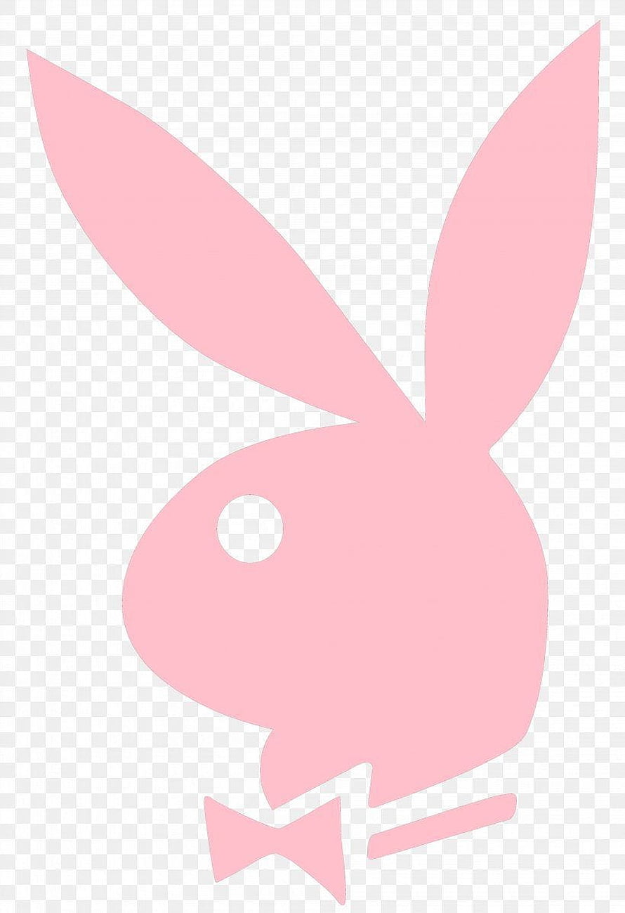 Minimalist Pink Playboy Bunny Head Silhouette with Bow Tie on Transparent Background HD phone wallpaper