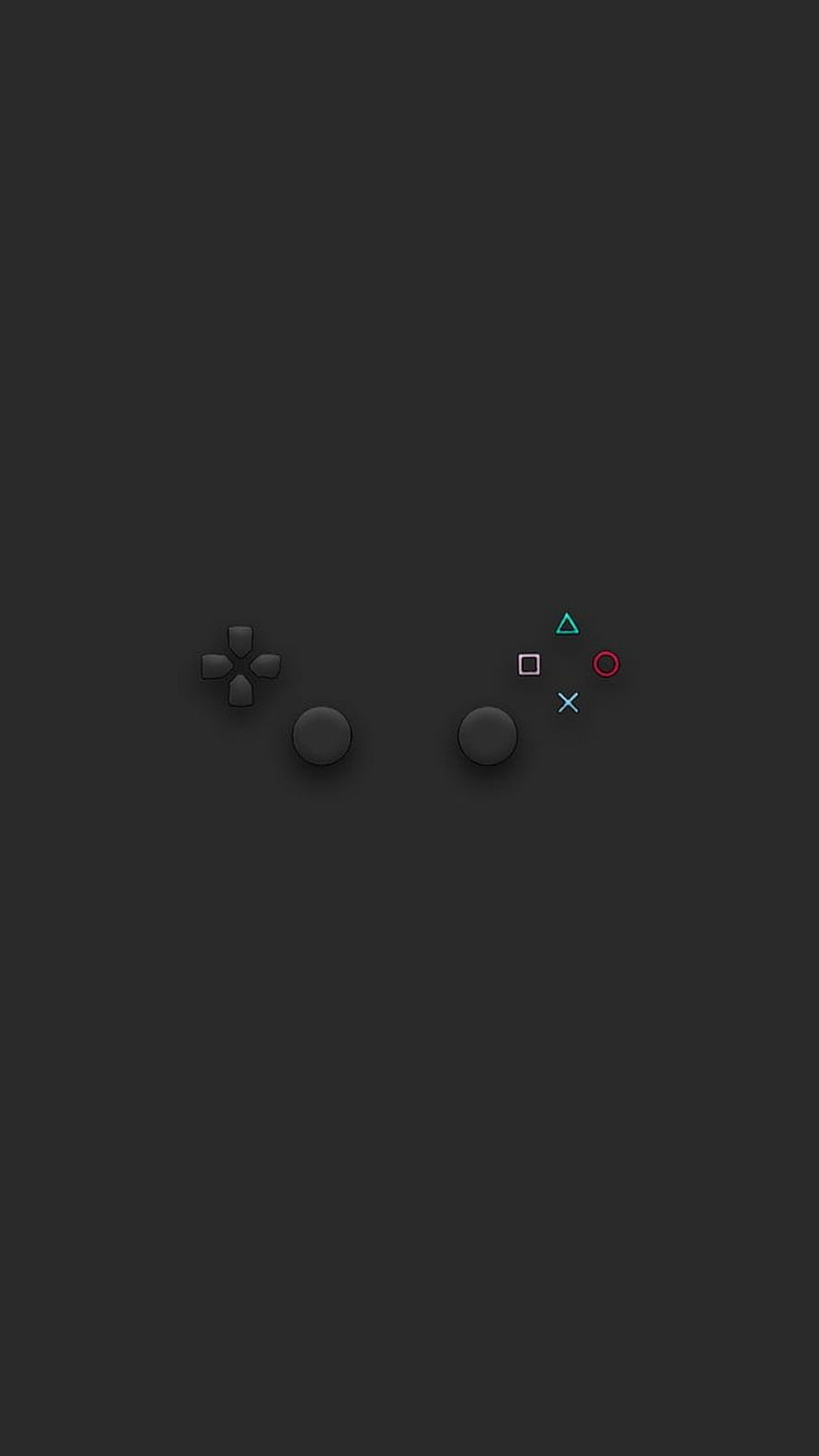 Minimalist PlayStation 4 Controller Icon Wallpaper with Dark Background HD phone wallpaper