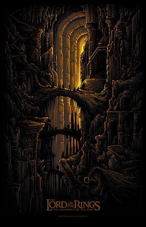 The Lord of the Rings Fellowship of the Ring Dark Fantasy Architecture Poster HD phone wallpaper