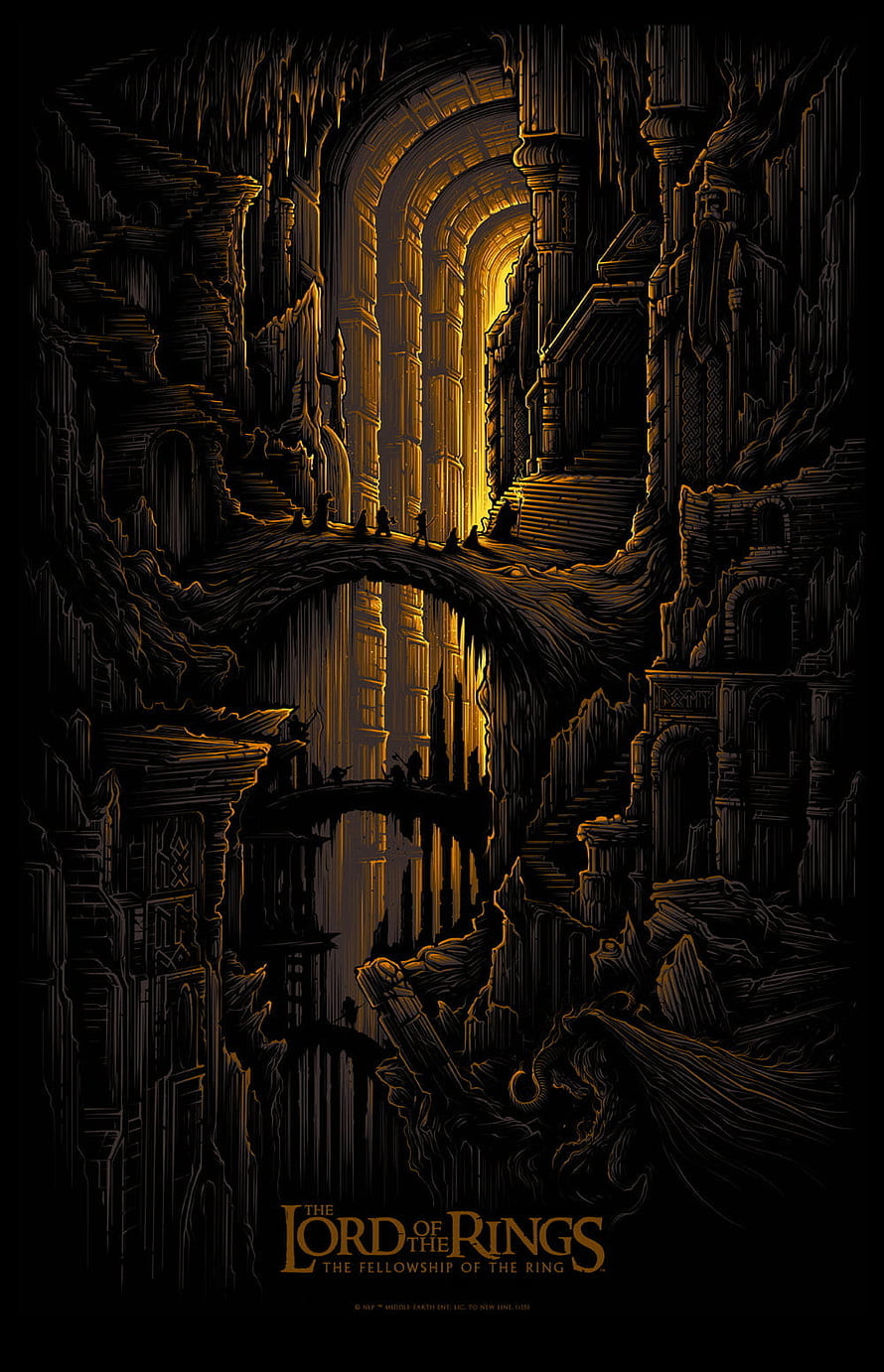 The Lord of the Rings Fellowship of the Ring Dark Fantasy Architecture Poster HD phone wallpaper