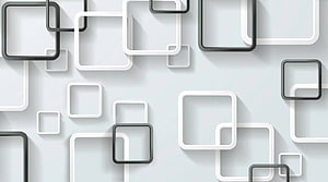 Minimalist 3D Geometric Wall Pattern With Overlapping Black And White Square Frames HD wallpaper