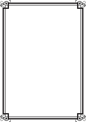 Elegant Black and White Ornamental Certificate Border Template with Decorative Corner Flourishes HD phone wallpaper