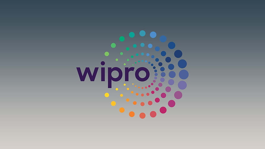 Wipro Corporate Logo With Colorful Dot Spiral On Gradient Background HD wallpaper