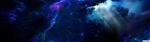 Vibrant Cosmic Nebula with Radiant Light Beams and Star Fields in Deep Space HD wallpaper