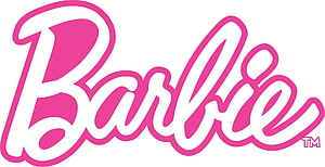 Classic Barbie Script Logo in Vibrant Pink on White Background HD wallpaper