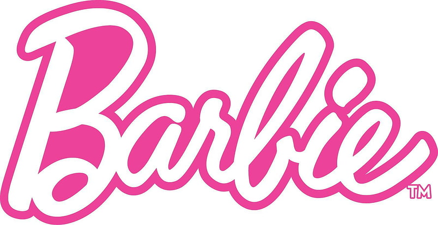 Classic Barbie Script Logo in Vibrant Pink on White Background HD wallpaper