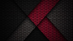 Red and Black Geometric Carbon Fiber Pattern with Diagonal Stripes HD wallpaper
