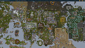 Suikoden 2 World Map with Kingdoms, Villages, and Landmarks HD wallpaper