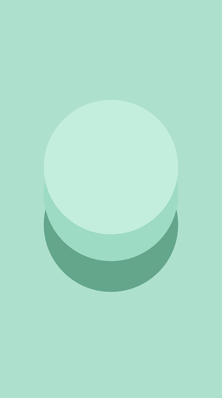 Minimalist Mint Green Geometric Circle Design with Soft Layered Depth HD phone wallpaper