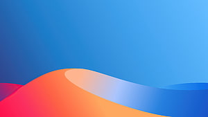 macOS Big Sur Abstract Landscape Wallpaper with Vibrant Gradient Waves HD wallpaper