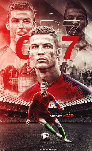 Cristiano Ronaldo Portugal National Team Stadium Poster with CR7 Graphic Design HD phone wallpaper