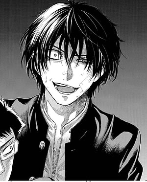 Yuuichi Katagiri from Tomodachi Game in Black and White Manga Style HD phone wallpaper