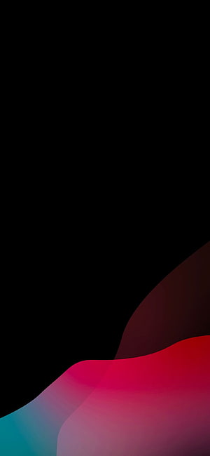 Minimalist AMOLED Dark Abstract Gradient Waves on Black Background HD phone wallpaper