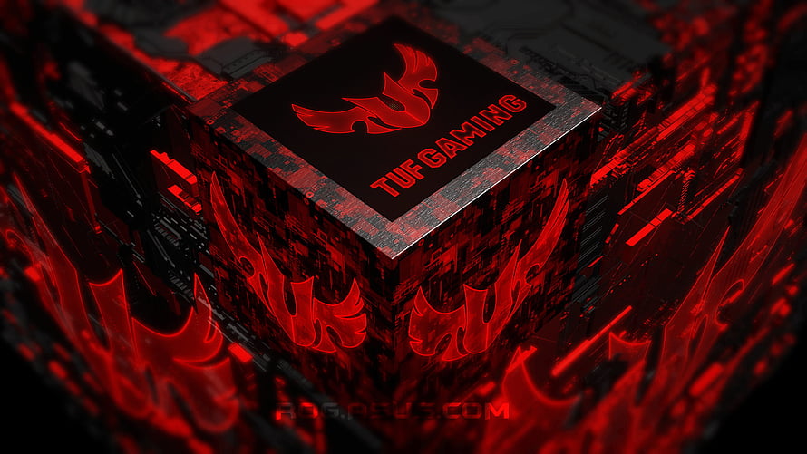 ASUS TUF Gaming Processor with Red Flame Circuit Design HD wallpaper