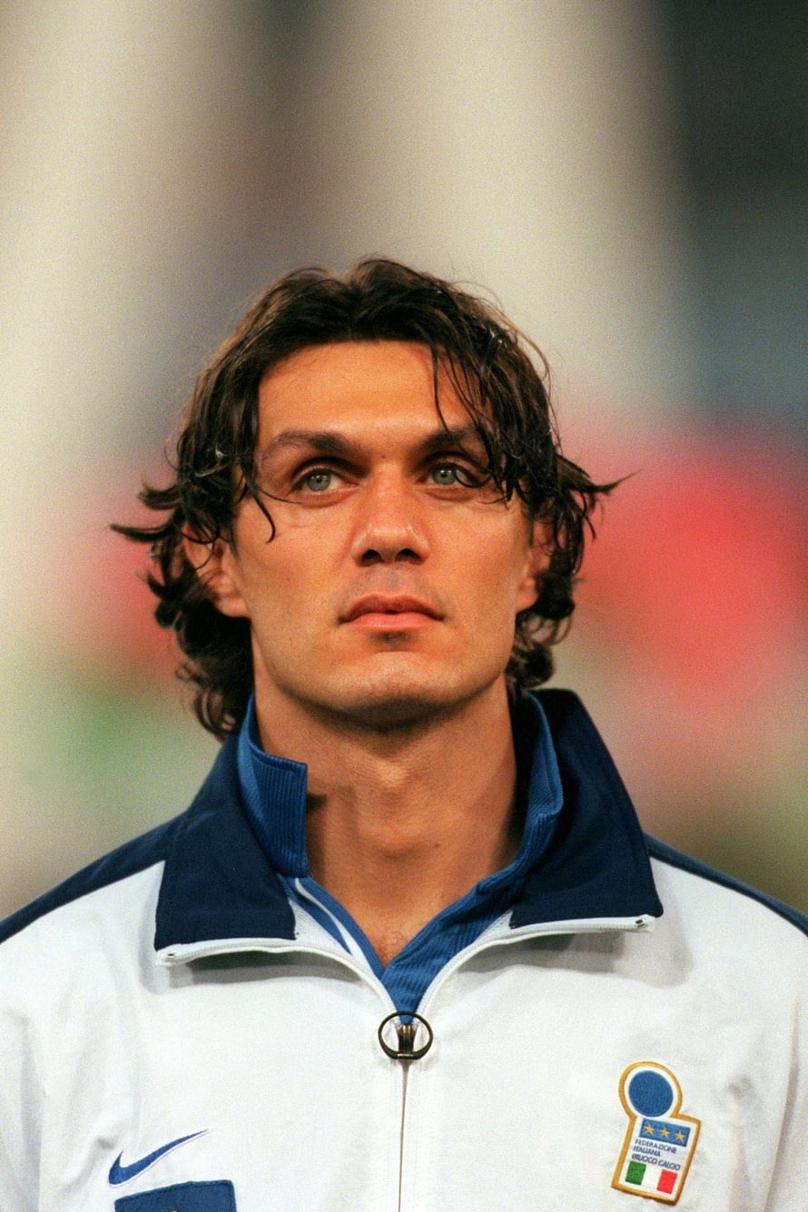 Paolo Maldini in Italy National Team Training Jacket Portrait HD phone wallpaper