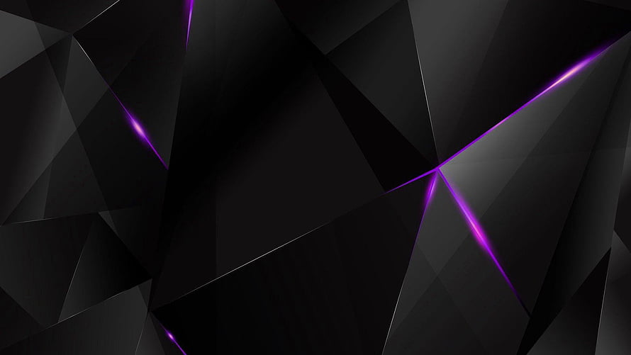 Dark Geometric Abstract Background with Purple Neon Light Streaks HD wallpaper