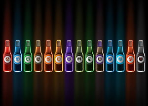 Call of Duty Zombies Perk Bottles Neon Glow Collection HD wallpaper