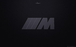 BMW M Carbon Fiber Logo on Dark Textured Background HD wallpaper
