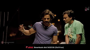 Two Men in a Dramatic Night Scene with Airtel and Aananda Audio Watermarks HD wallpaper
