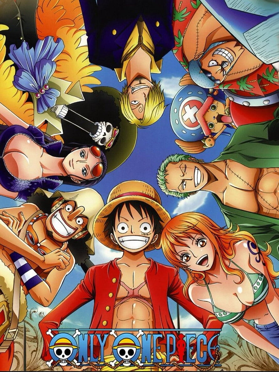 One Piece Straw Hat Pirates Crew Group Portrait Anime Wallpaper HD phone wallpaper